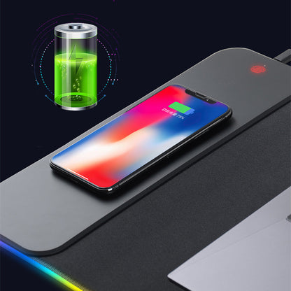 Wireless Charging Mouse Pad 10W Fast Charging Colorful Luminous