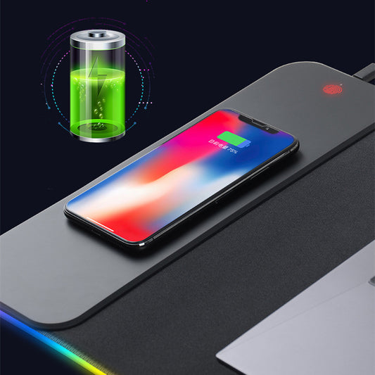 Wireless Charging Mouse Pad 10W Fast Charging Colorful Luminous