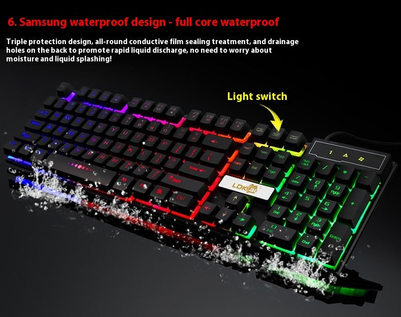 Glowing USB Gaming Keyboard